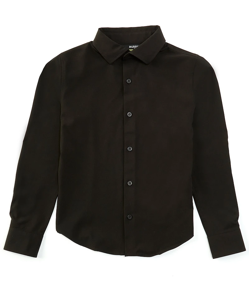 Murano Big Boys Long Sleeve Solid Performance Stretch Dress Shirt