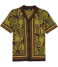 Murano Big Boys Jacquard Block Camp Knit Top