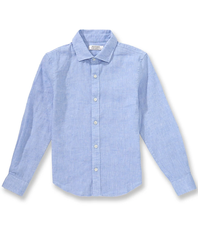 Murano Big Boys Baird McNutt Linen Long Sleeve Button-Down Shirt