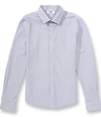 Murano Big Boys Collezione Canclini Slim Fit Herringbone Long Sleeve Techno Woven Shirt