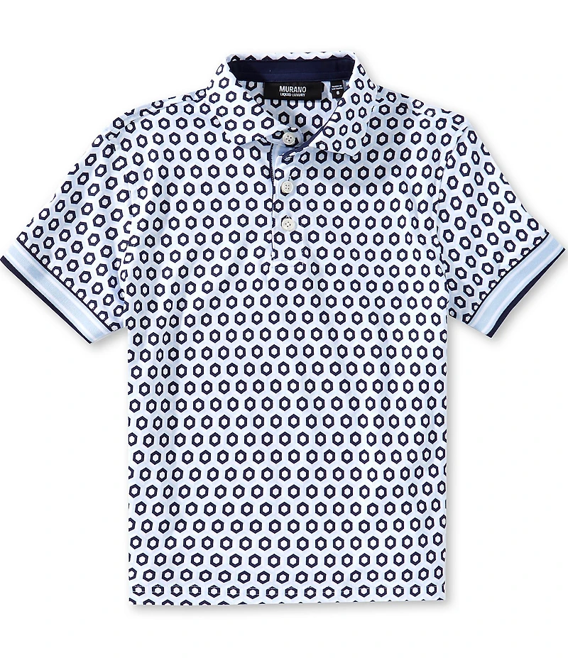 Murano Big Boys Liquid Luxury Interlock Printed Polo Shirt