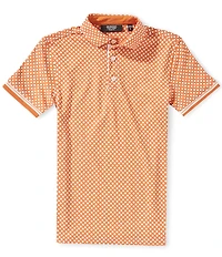 Murano Big Boys Liquid Luxury Slim Geometric Printed Short Sleeve Polo Shirt