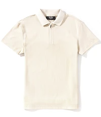 Murano Big Boys Liquid Luxury Slim Zip Placket Short Sleeve Polo