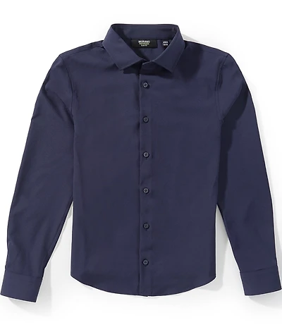 Murano Big Boys Slim Performance Solid Button-Front Dress Shirt