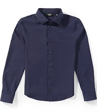 Murano Big Boys Slim Performance Solid Button-Front Dress Shirt