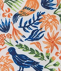 Murano Blue Jay Tropical Print 5#double; Inseam Swim Trunks