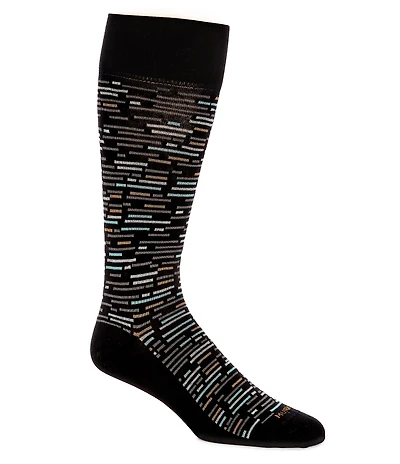 Murano Broken Stripe Crew Dress Socks
