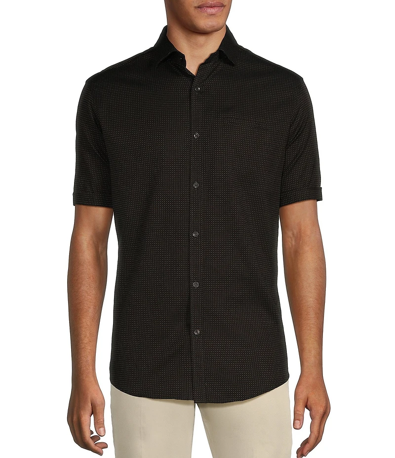 Murano Classic Fit Dobby Dot Short Sleeve Woven Shirt