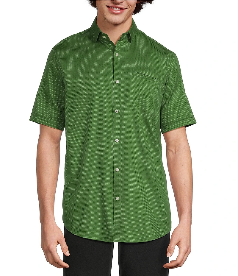 Murano Classic Fit Dobby Dot Short Sleeve Woven Shirt