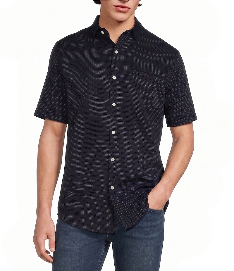Murano Classic Fit Dobby Dot Short Sleeve Woven Shirt