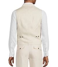 Murano Classic Fit Linen Suit Separates Pinstripe Vest