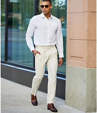 Murano Classic Fit Linen Suit Separates Stripe Vest