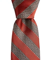 Murano Clayton Redone Stripe 3#double; Narrow Woven Silk Blend Tie