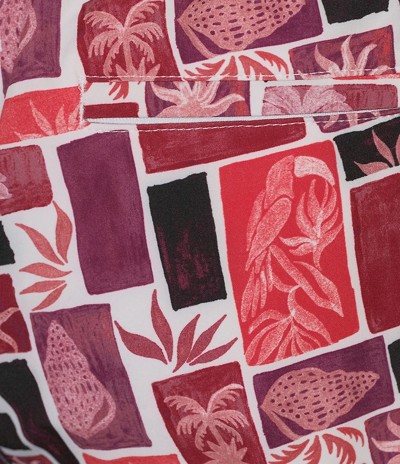 Murano Collage Print 5#double; Inseam Swim Trunks