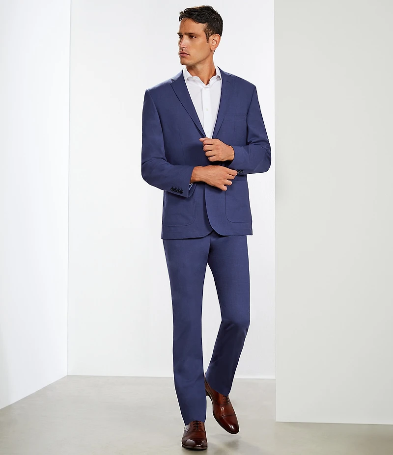 Murano Collezione Alex Slim Fit Performance Bi-Stretch Solid Suit Separates Flat Front Dress Pants