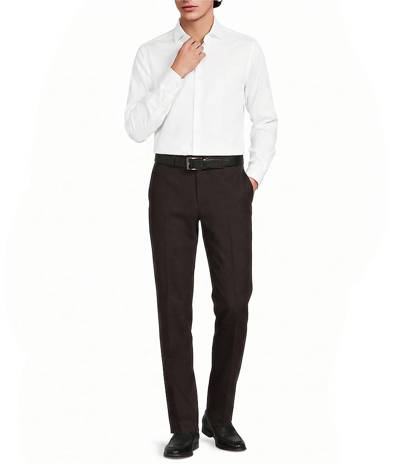 Murano Collezione Alex Slim Fit Performance Bi-Stretch Solid Suit Separates Flat Front Dress Pants