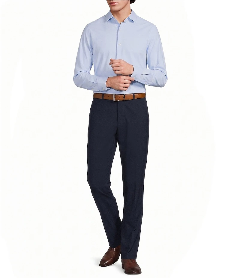 Murano Collezione Alex Slim Fit Performance Bi-Stretch Solid Suit Separates Flat Front Dress Pants