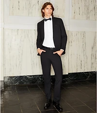 Murano Collezione Alex Slim Fit Performance Bi-Stretch Solid Suit Separates Flat Front Dress Pants
