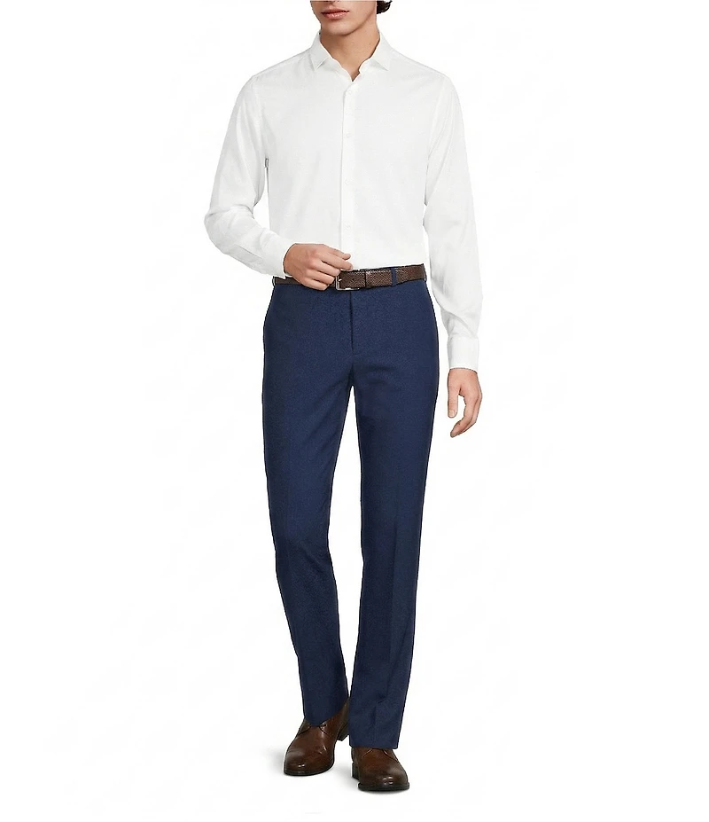 Murano Collezione Alex Slim Fit Performance Bi-Stretch Solid Suit Separates Flat Front Dress Pants