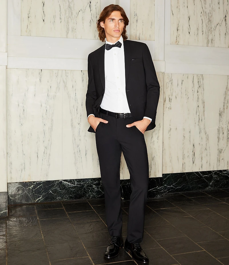 Murano Collezione Alex Slim Fit Performance Bi-Stretch Solid Suit Separates Flat Front Dress Pants