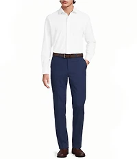 Murano Collezione Athletic Fit Textured Stretch Long Sleeve Woven Shirt