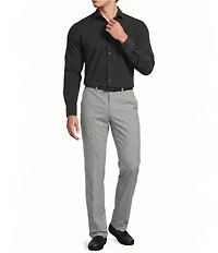 Murano Collezione Athletic Fit Textured Stretch Long Sleeve Woven Shirt