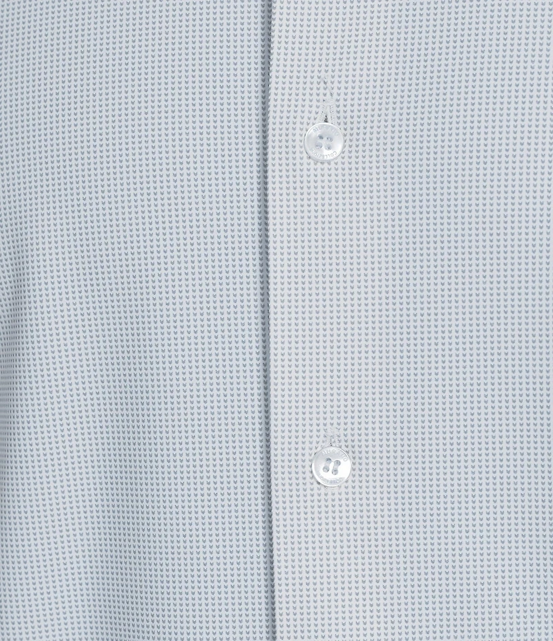 Murano Collezione Canclini Athletic Fit Chevron Techno Long Sleeve Woven Shirt