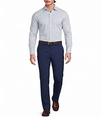 Murano Collezione Canclini Athletic Fit Chevron Techno Long Sleeve Woven Shirt