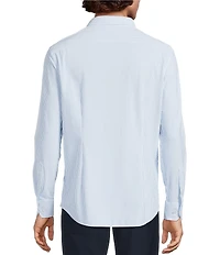 Murano Collezione Canclini Athletic Fit Dash Stripe Long Sleeve Techno Woven Shirt