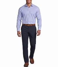 Murano Collezione Canclini Athletic Fit Micro Geometric Pattern Long Sleeve Techno Woven Shirt