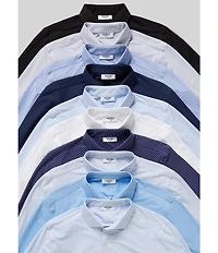 Murano Collezione Canclini Slim-Fit Dash Stripe Long-Sleeve Techno Woven Shirt
