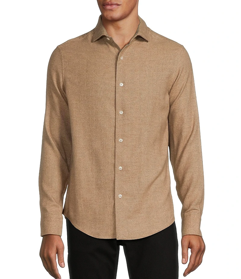 Murano Collezione Canclini Slim Fit Flannel Long Sleeve Woven Shirt