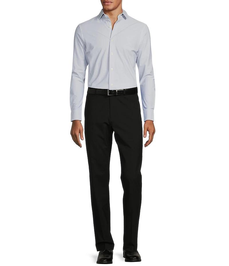 Murano Collezione Canclini Slim-Fit Herringbone Long-Sleeve Techno Woven Shirt