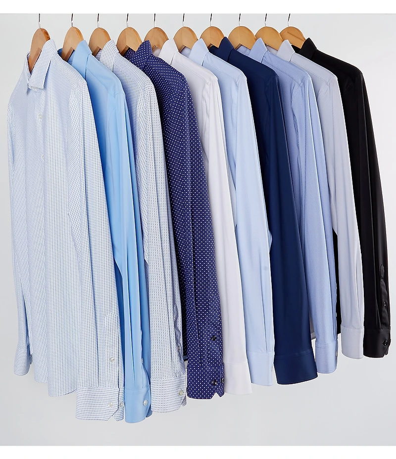 Murano Collezione Canclini Slim-Fit Solid Long-Sleeve Techno Woven Shirt
