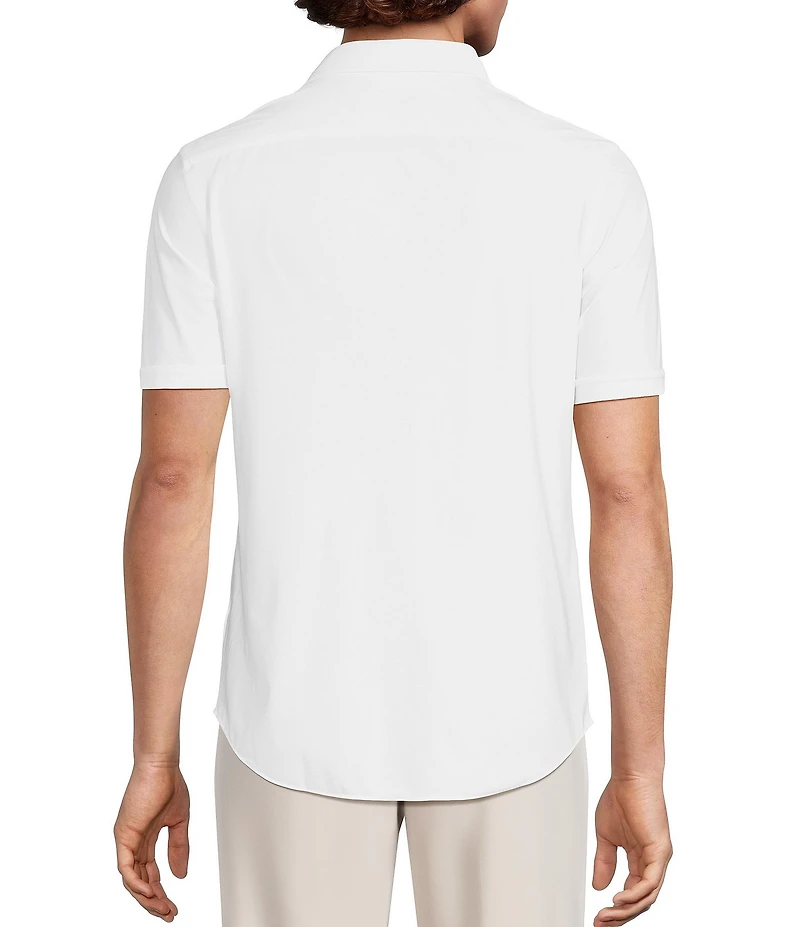 Murano Collezione Canclini Solid Slim Fit Short Sleeve Woven Shirt