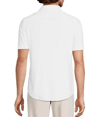 Murano Collezione Canclini Solid Slim Fit Short Sleeve Woven Shirt