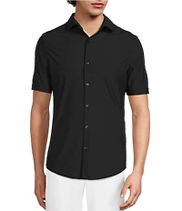 Murano Collezione Canclini Solid Slim Fit Short Sleeve Woven Shirt
