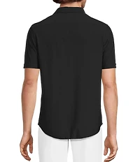 Murano Collezione Canclini Solid Slim Fit Short Sleeve Woven Shirt