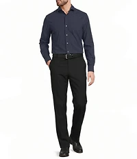 Murano Collezione Classic Fit Textured Dobby Long-Sleeve Knit Shirt