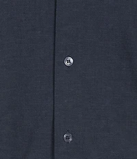 Murano Collezione Classic Fit Textured Dobby Long-Sleeve Knit Shirt
