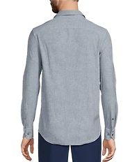 Murano Collezione Classic Fit Textured Dobby Long-Sleeve Knit Shirt