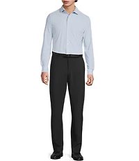 Murano Collezione Eurojersey Slim Fit Solid Textured Long Sleeve Woven Shirt