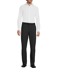 Murano Collezione Eurojersey Slim Fit Solid Textured Long Sleeve Woven Shirt