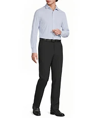 Murano Collezione Eurojersey Slim Fit Solid Textured Long Sleeve Woven Shirt