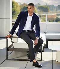 Murano Collezione Evan Extra Slim-Fit Performance Bi-Stretch Suit Separates Wool Blend Flat-Front Dress Pants