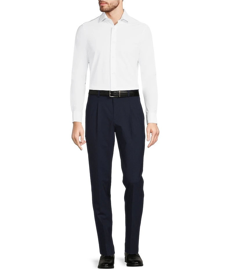 Murano Collezione Lucas Fit Wool Bi-Stretch Solid Suit Separates Dress Pants