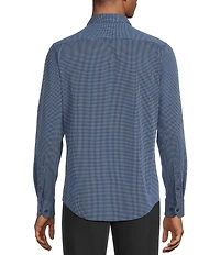 Murano Collezione Slim-Fit Cross Pattern Long Sleeve Woven Shirt