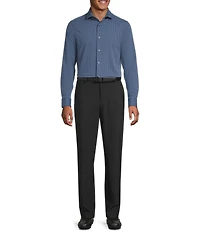 Murano Collezione Slim-Fit Cross Pattern Long Sleeve Woven Shirt
