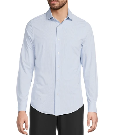 Murano Collezione Slim Fit Dot Pattern Long Sleeve Woven Shirt