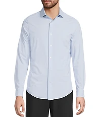 Murano Collezione Slim Fit Dot Pattern Long Sleeve Woven Shirt